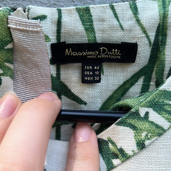 Massimo Dutti Linen Botanical Cropped Tee - Picture 7 of 13